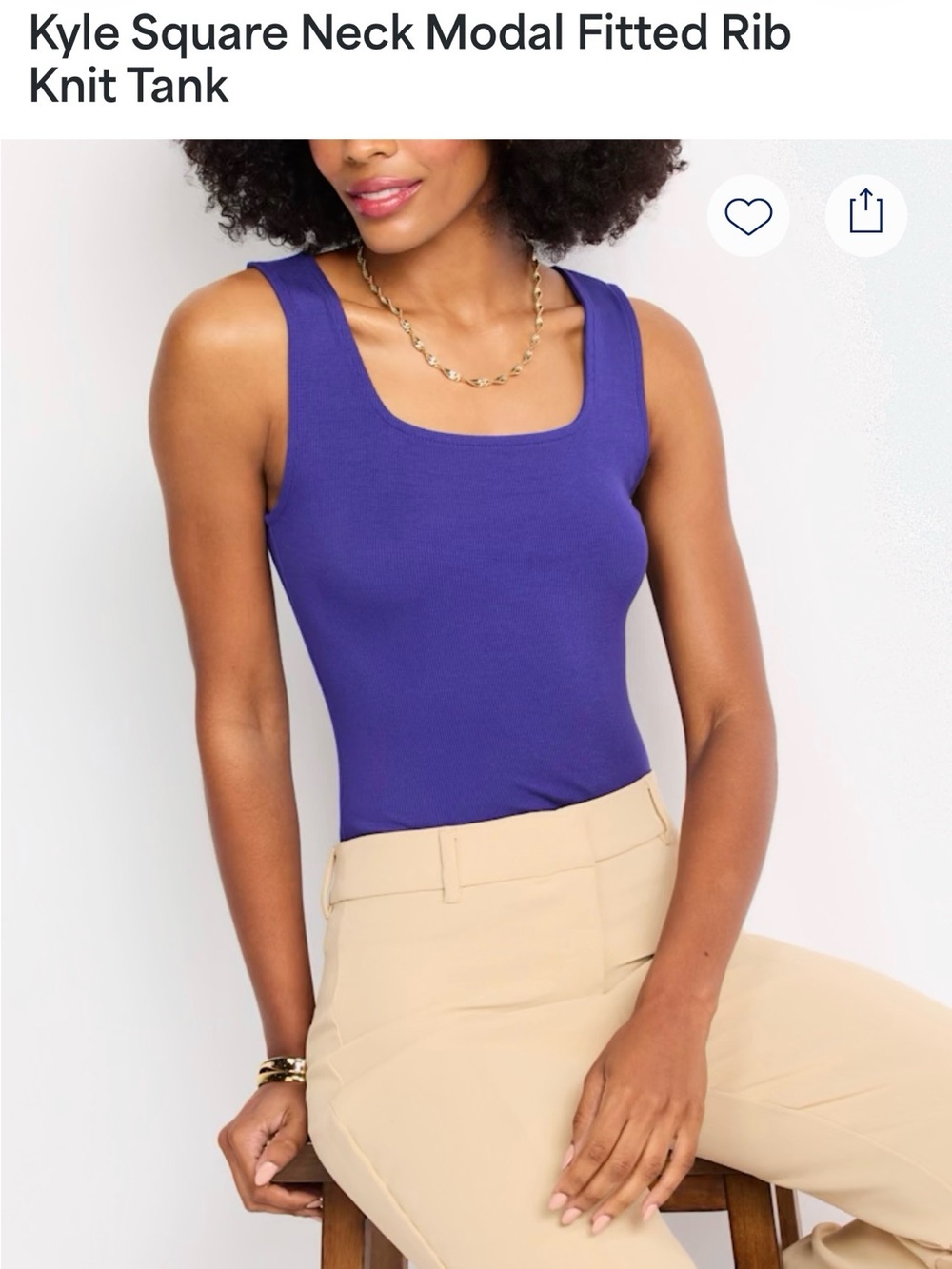 41 Hawthorn Royal Purple Scoop Neck Tank